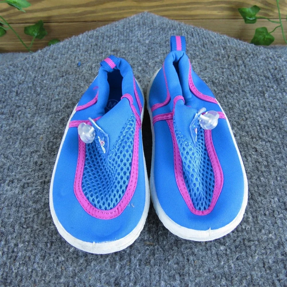 Speedo‎ Girls Water Shoes  Sz T 6-7 Medium Blue Synthetic Drawstring